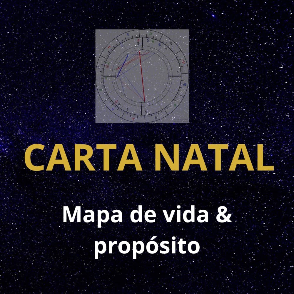 gráfico de una carta natal con texto mapa de vida y propósito